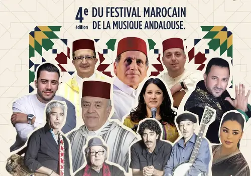 Actuación del grupo Nass El Ghiwane en la clausura del Festival de Música Andaluza en Casablanca