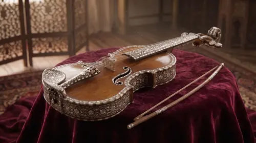 Instrumento Violín (Kamanja) utilizado en la orquesta de música andalusí